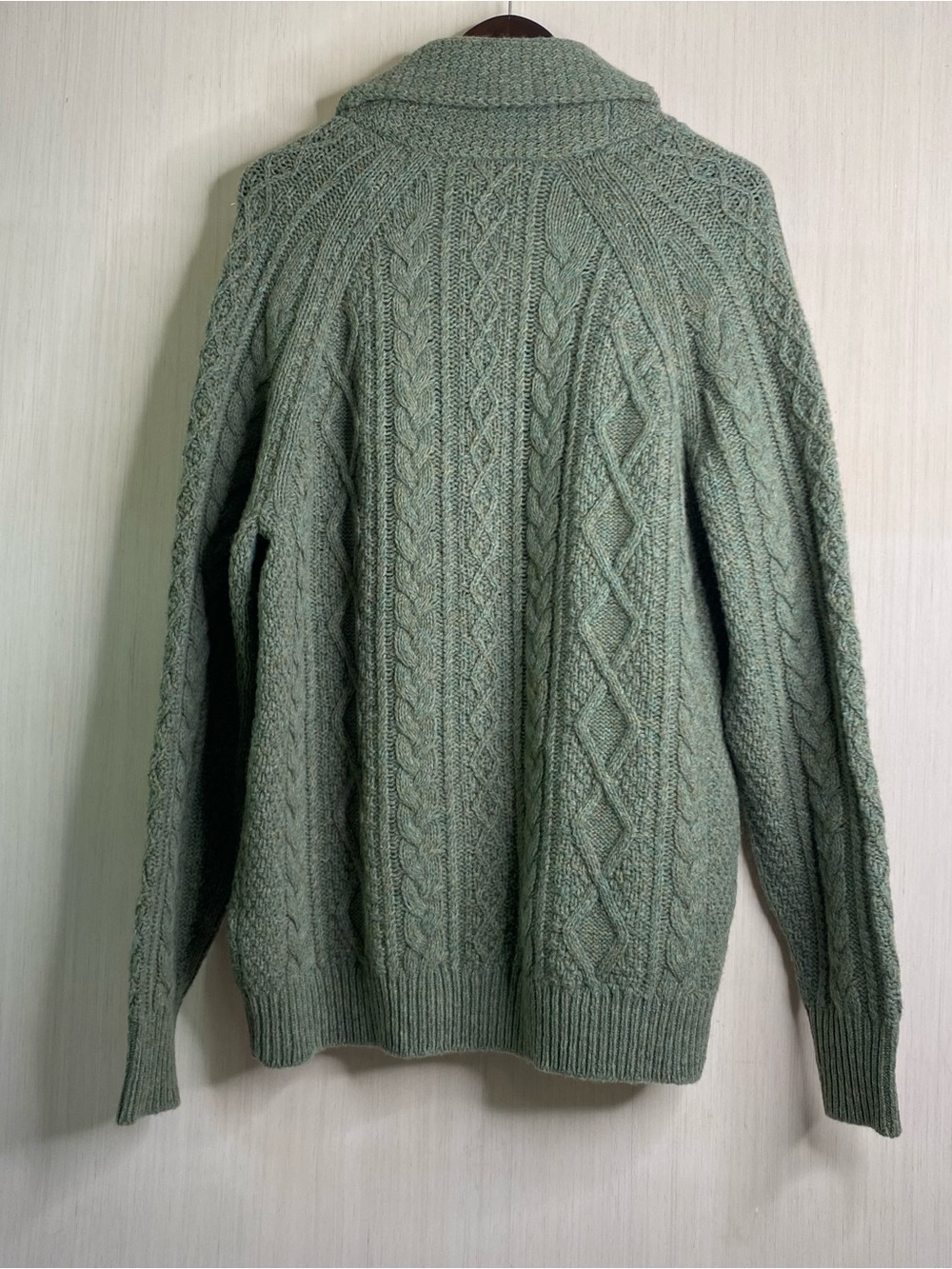 Polo by Ralph Lauren Men’s Shawl Collar Cable Wool-Cashmere Blend Cardigan Large - Picture 2 of 12